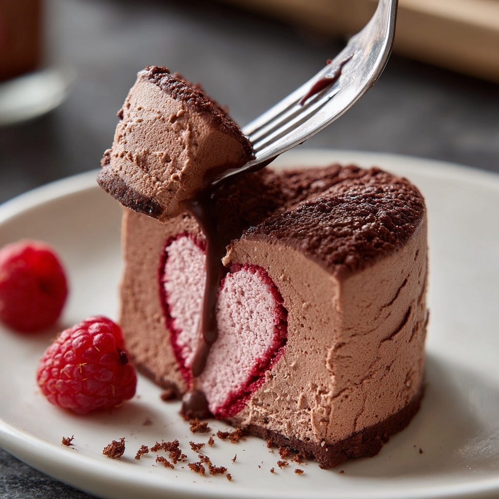 Mini Heart Cake with Chocolate Mousse