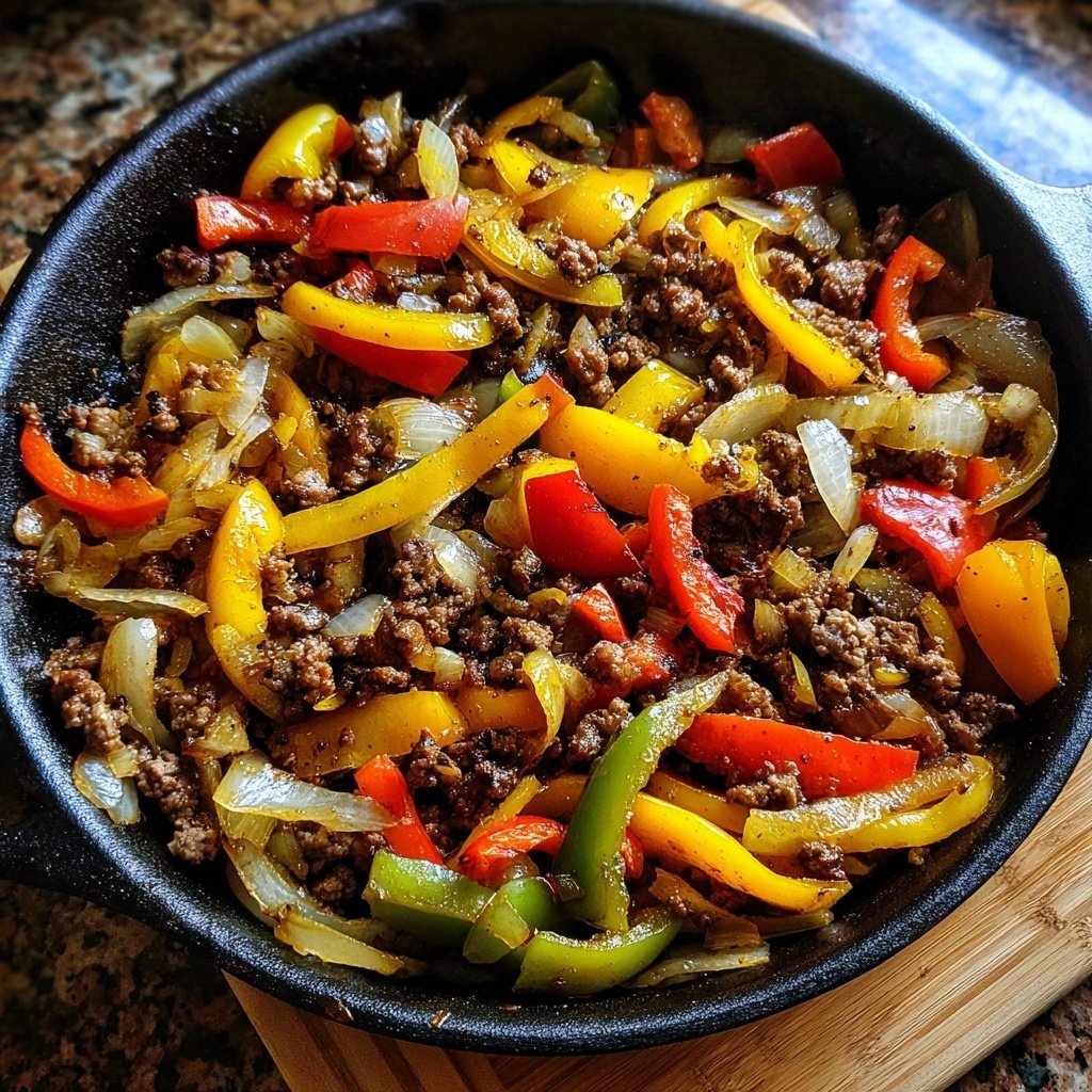 Ground Beef And Veggie Skillet