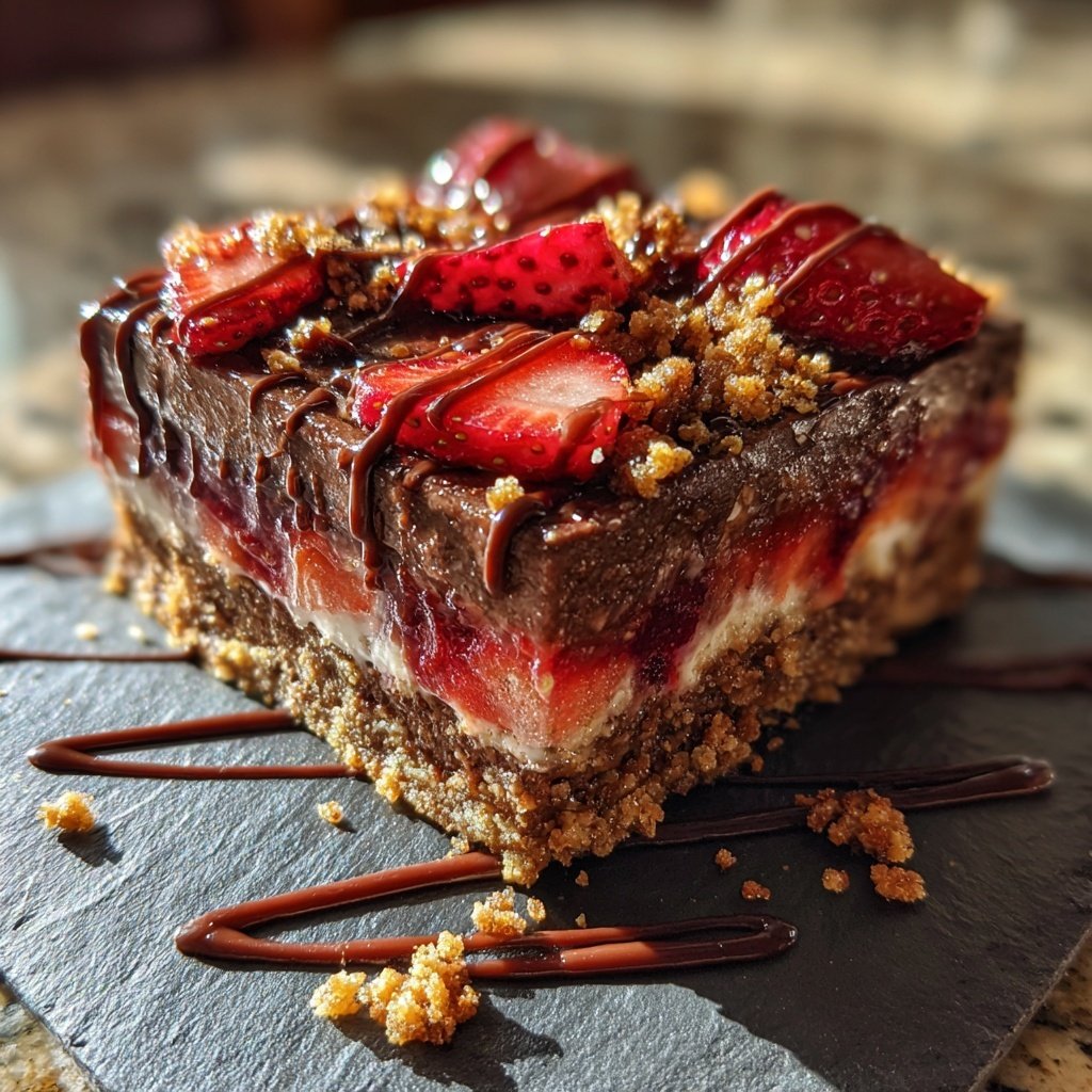 Dubai Chocolate Strawberry Crunch Dessert