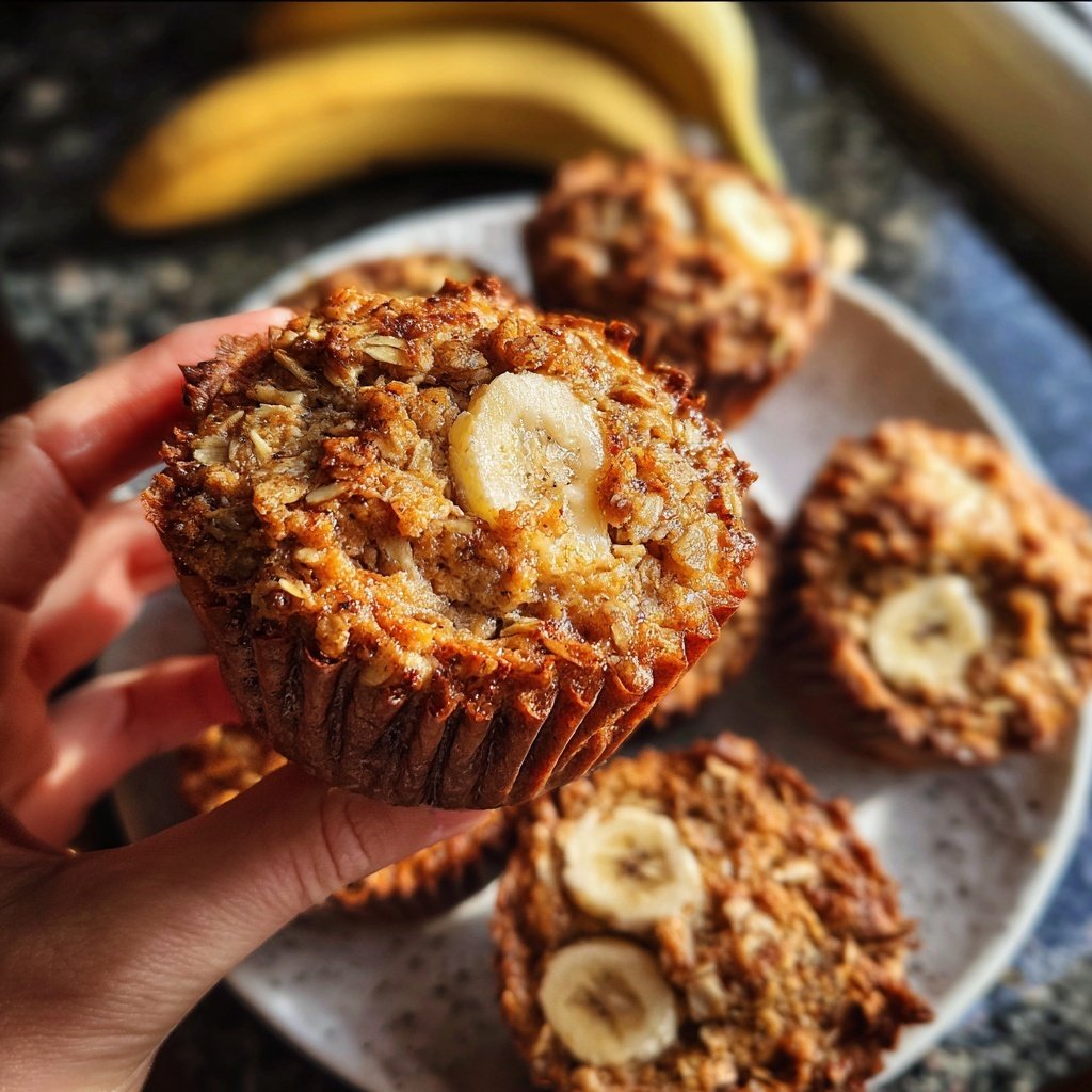 Healthy Banana Oat Muffins