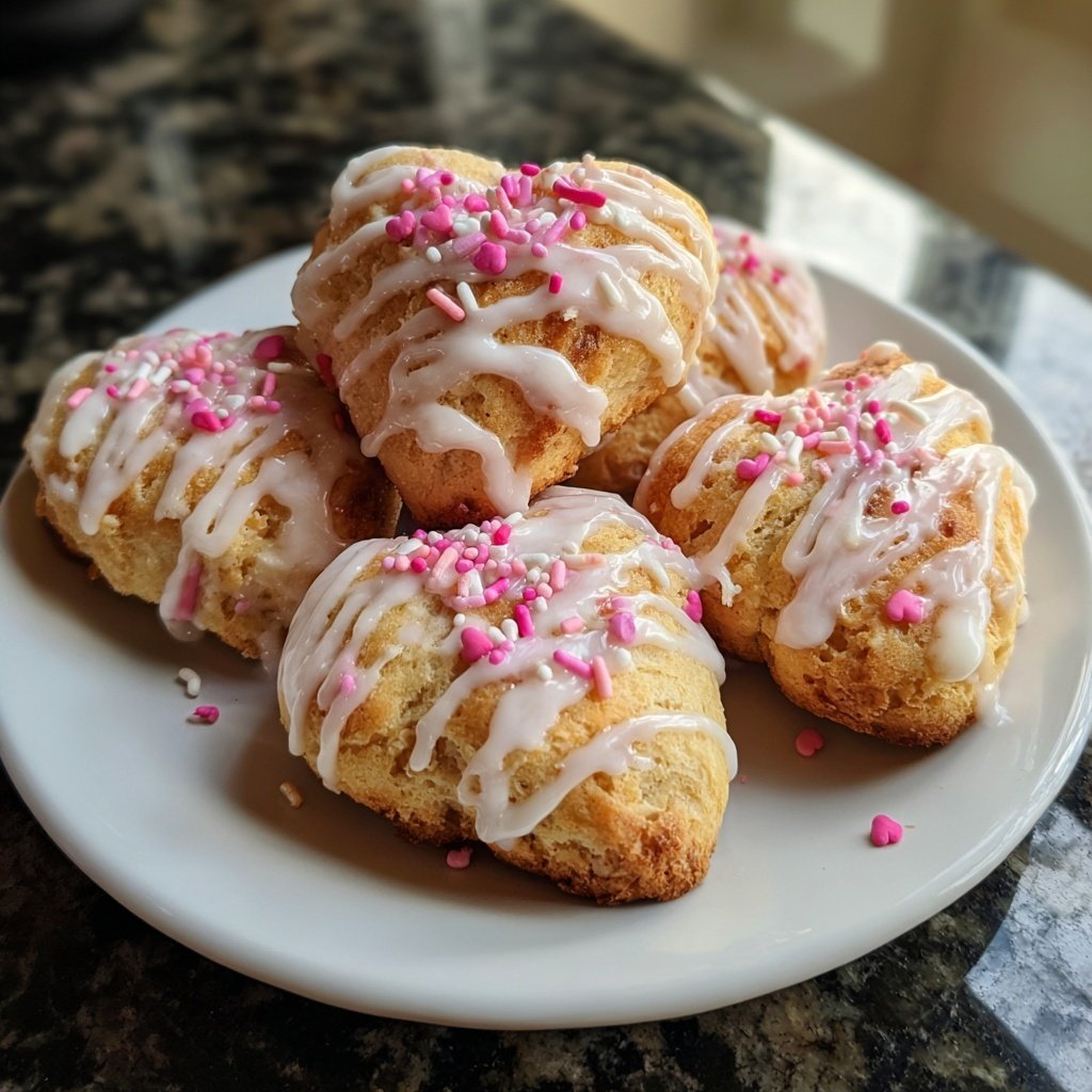 Valentine Breakfast Cinnamon Roll Bites