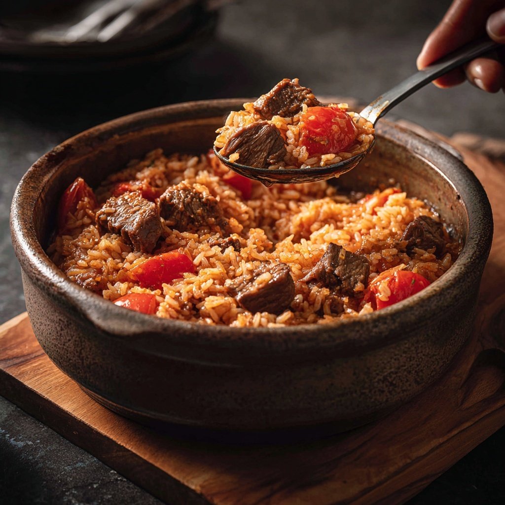 One Pot Beef And Tomato Rice
